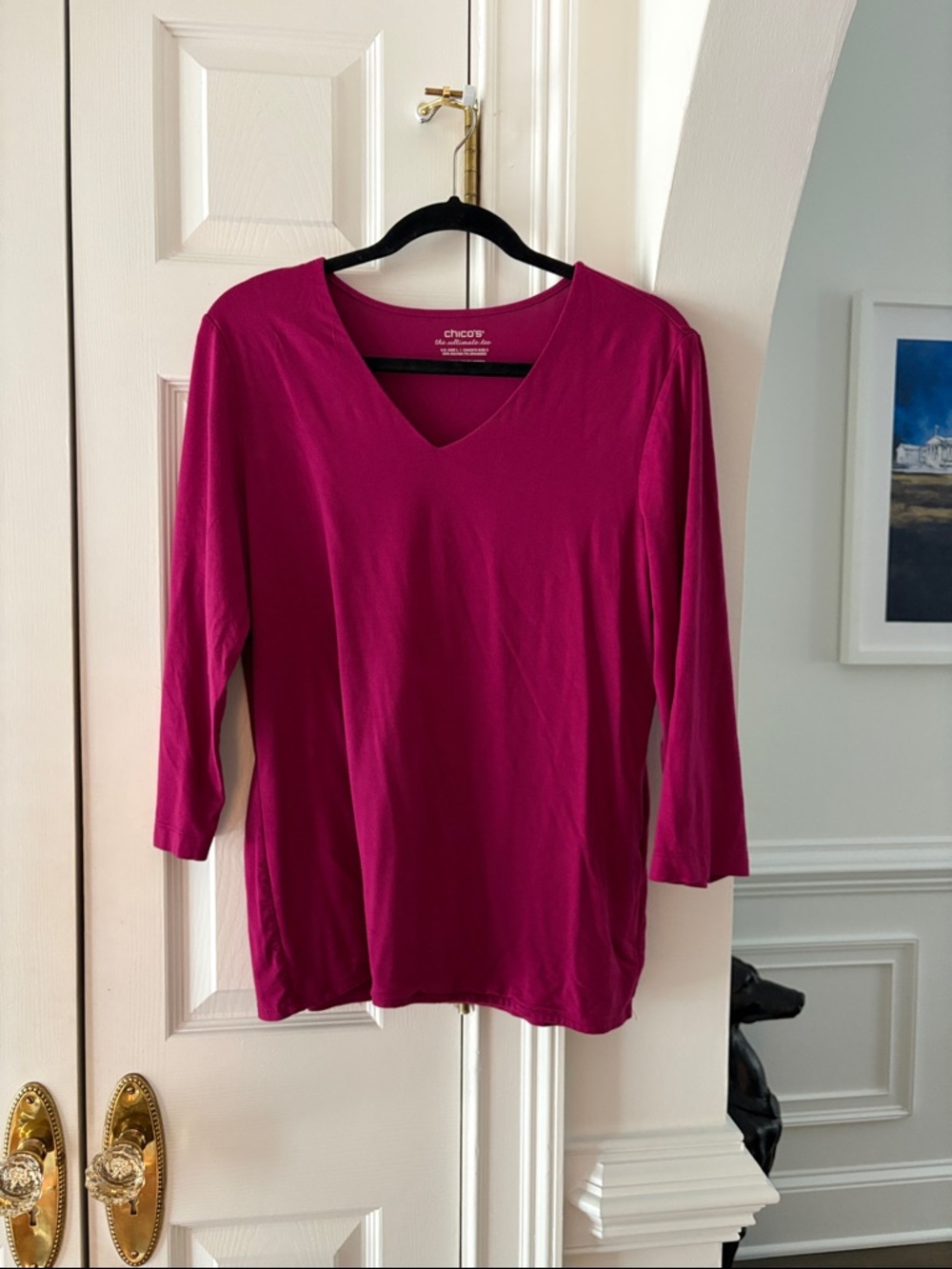 Chico’s Ultimate Tee Large Chicos 2 Purple